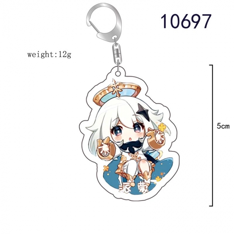 Genshin Impact  Anime acrylic Key Chain  price for 5 pcs   10697