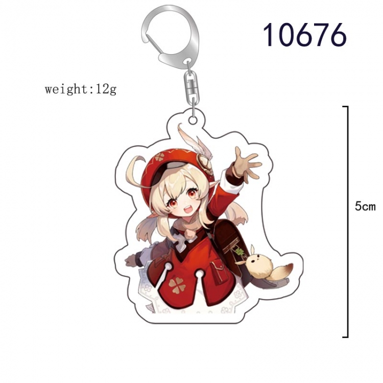 Genshin Impact  Anime acrylic Key Chain  price for 5 pcs  10676