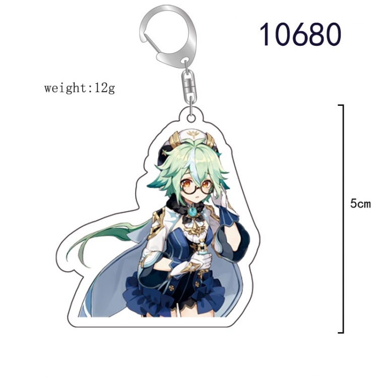 Genshin Impact  Anime acrylic Key Chain  price for 5 pcs   10680