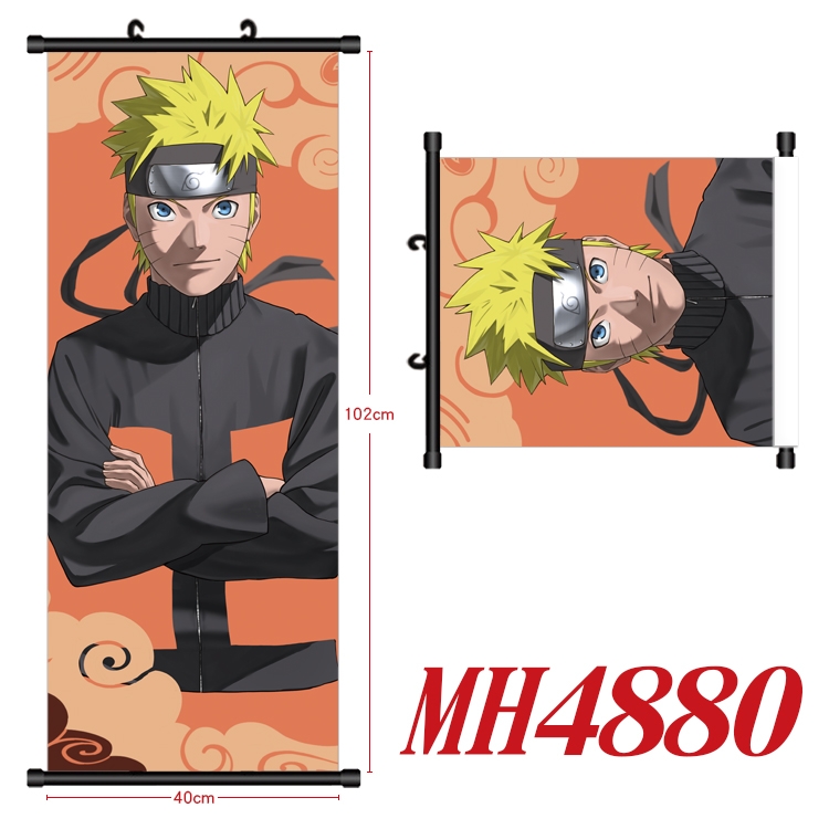 Naruto Anime black Plastic rod Cloth painting Wall Scroll 40X102CM   MH4880