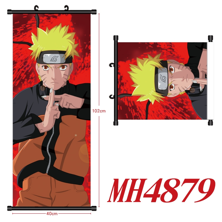 Naruto Anime black Plastic rod Cloth painting Wall Scroll 40X102CM   MH4879