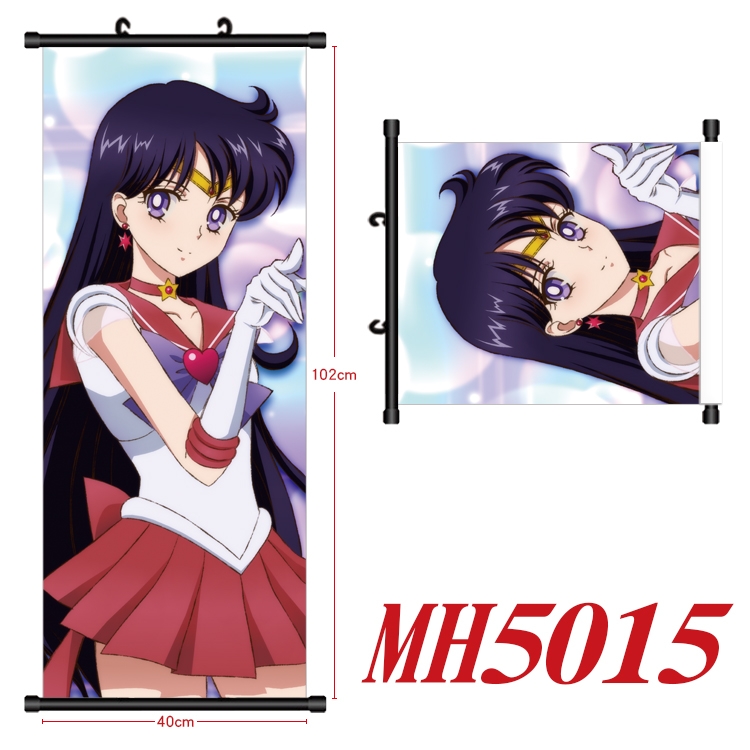 sailormoon Anime black Plastic rod Cloth painting Wall Scroll 40X102CM  MH5015