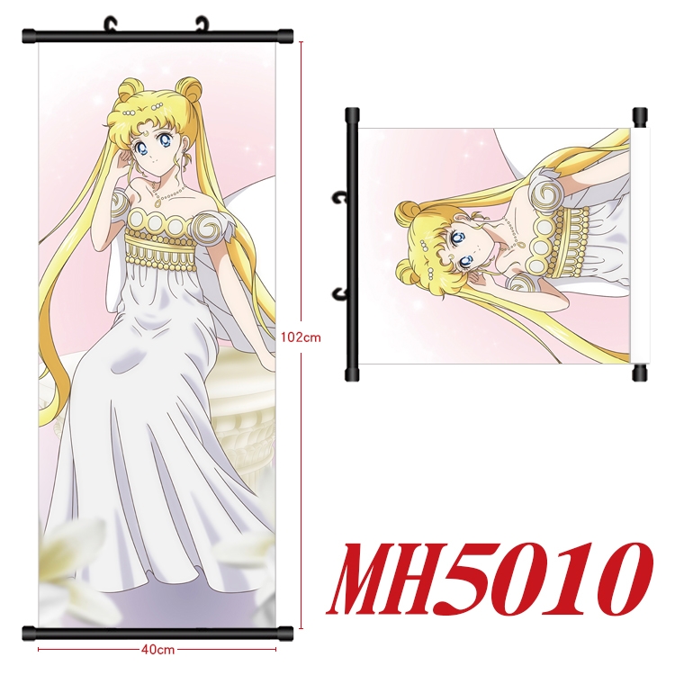 sailormoon Anime black Plastic rod Cloth painting Wall Scroll 40X102CM  MH5010