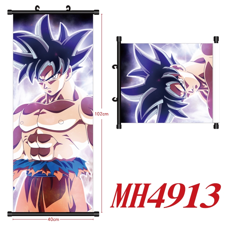 DRAGON BALL Anime black Plastic rod Cloth painting Wall Scroll 40X102CM  MH4913