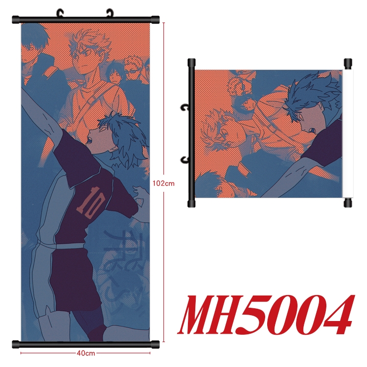 Haikyuu!! Anime black Plastic rod Cloth painting Wall Scroll 40X102CM  MH5004