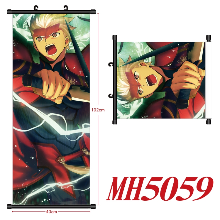 Fate/Grand Order Anime black Plastic rod Cloth painting Wall Scroll 40X102CM   MH5059