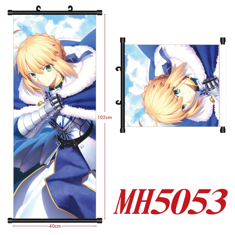 Fate/Grand Order Anime black Plastic rod Cloth painting Wall Scroll 40X102CM   MH5053