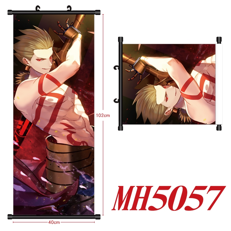 Fate/Grand Order Anime black Plastic rod Cloth painting Wall Scroll 40X102CM  MH5057