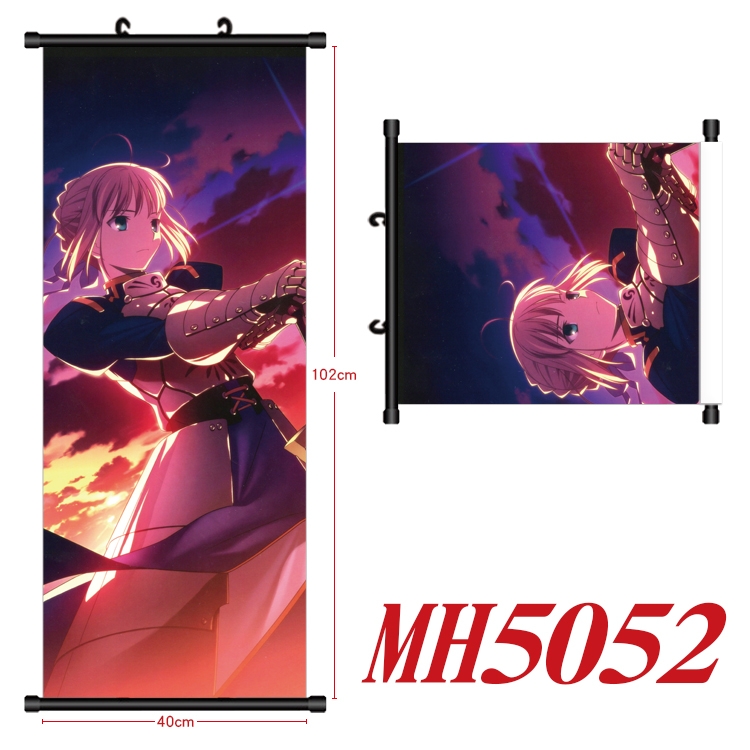 Fate/Grand Order Anime black Plastic rod Cloth painting Wall Scroll 40X102CM   MH5052