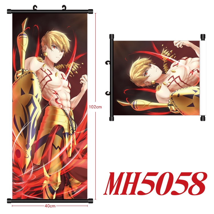 Fate/Grand Order Anime black Plastic rod Cloth painting Wall Scroll 40X102CM  MH5058