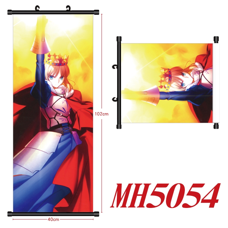 Fate/Grand Order Anime black Plastic rod Cloth painting Wall Scroll 40X102CM   MH5054