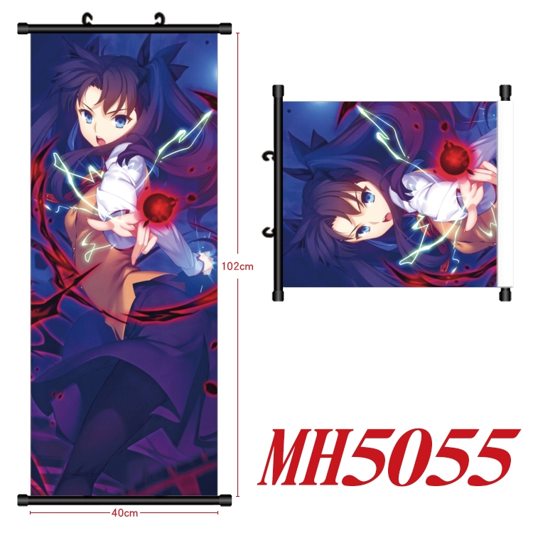 Fate/Grand Order Anime black Plastic rod Cloth painting Wall Scroll 40X102CM   MH5055