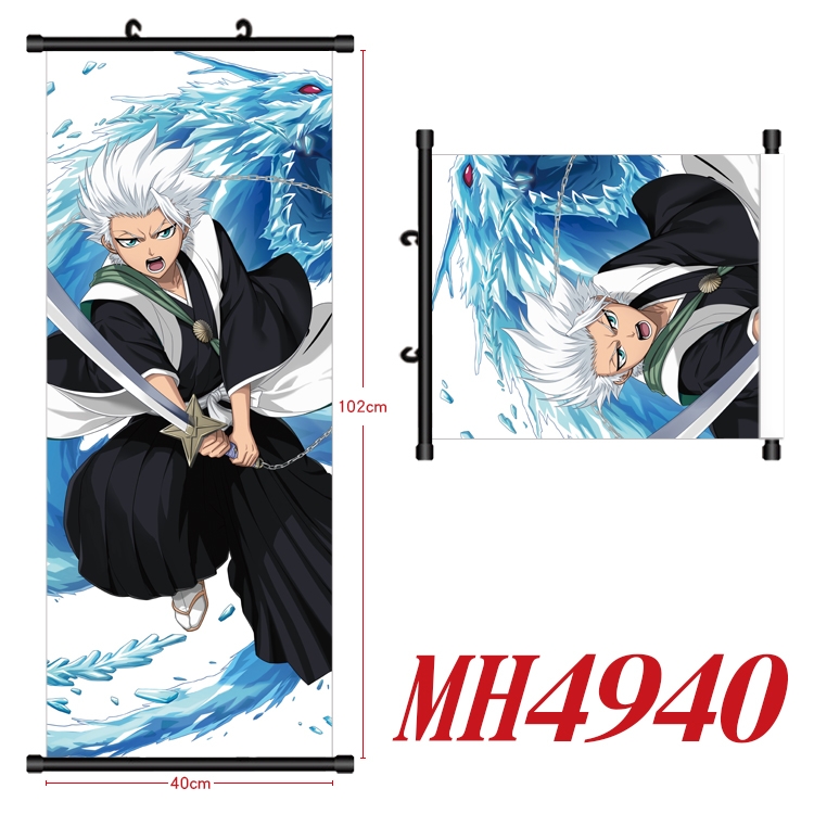 Bleach Anime black Plastic rod Cloth painting Wall Scroll 40X102CM  MH4940