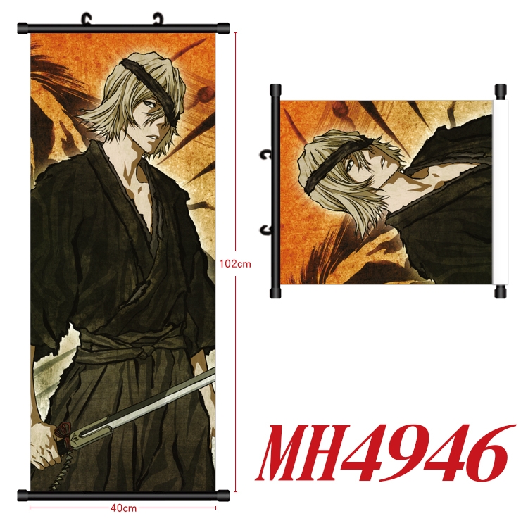 Bleach Anime black Plastic rod Cloth painting Wall Scroll 40X102CM  MH4946