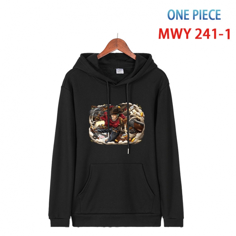 One Piece Cotton Hooded Patch Pocket Sweatshirt from S to 4XL  MWY-241-1