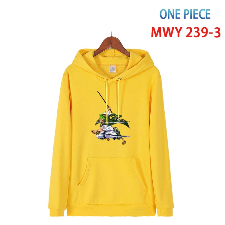 One Piece Cotton Hooded Patch Pocket Sweatshirt from S to 4XL  MWY-239-3