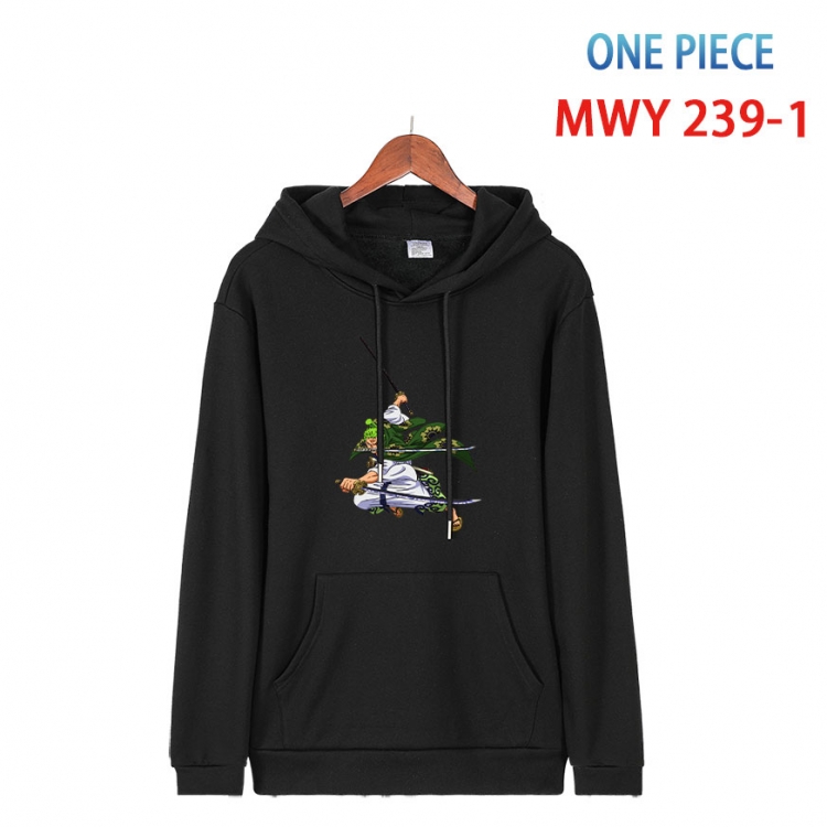 One Piece Cotton Hooded Patch Pocket Sweatshirt from S to 4XL  MWY-239-1