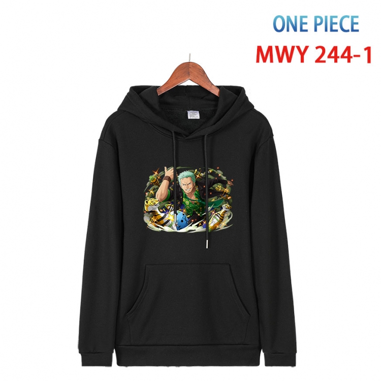 One Piece Cotton Hooded Patch Pocket Sweatshirt from S to 4XL  MWY-244-1