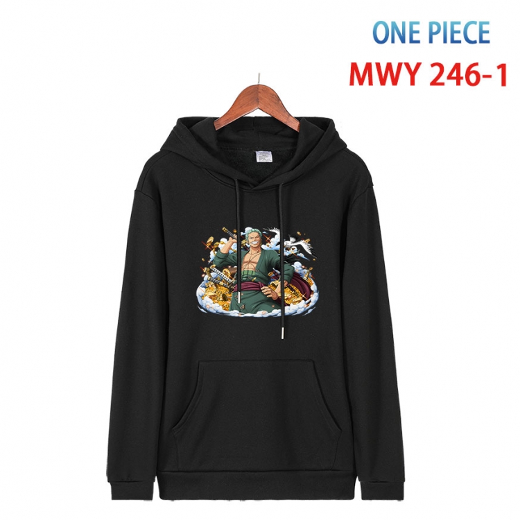 One Piece Cotton Hooded Patch Pocket Sweatshirt from S to 4XL MWY-246-1