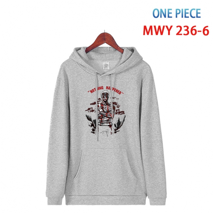 One Piece Cotton Hooded Patch Pocket Sweatshirt from S to 4XL  MWY-236-6