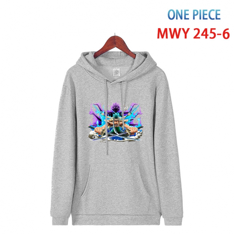 One Piece Cotton Hooded Patch Pocket Sweatshirt from S to 4XL  MWY-245-6