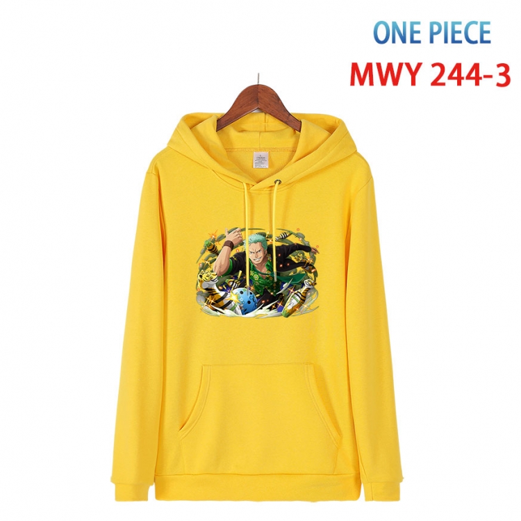 One Piece Cotton Hooded Patch Pocket Sweatshirt from S to 4XL   MWY-244-3