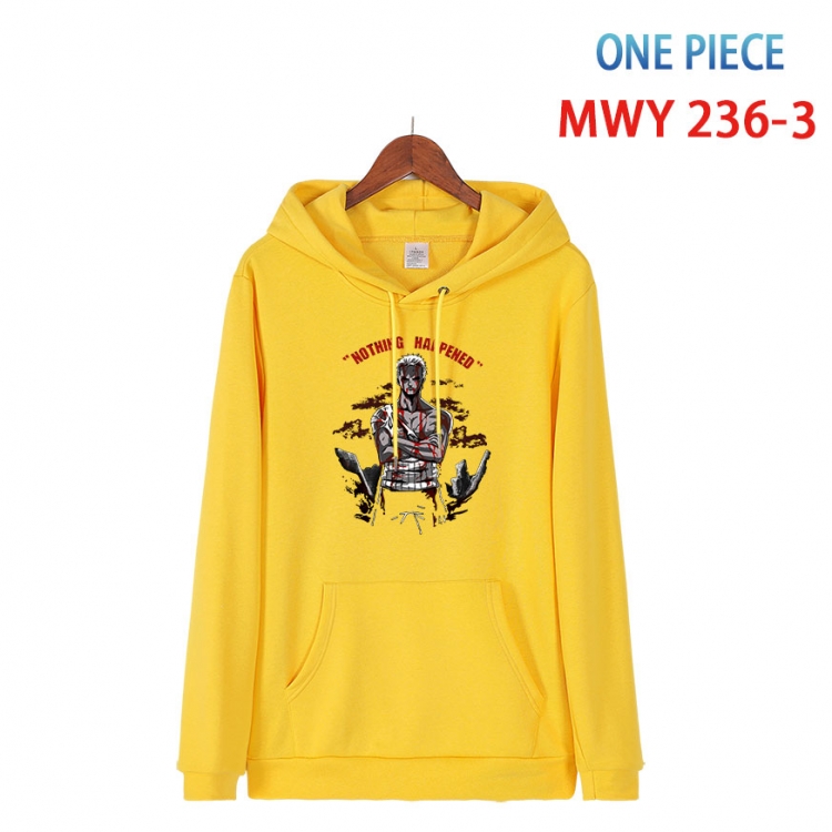 One Piece Cotton Hooded Patch Pocket Sweatshirt from S to 4XL  MWY-236-3