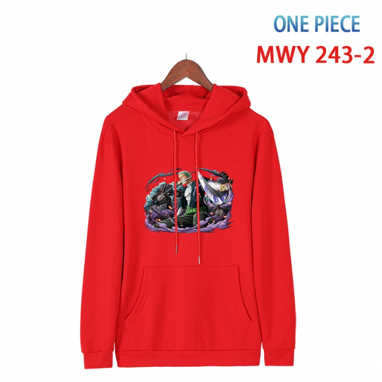 One Piece Cotton Hooded Patch Pocket Sweatshirt from S to 4XL  MWY-243-2