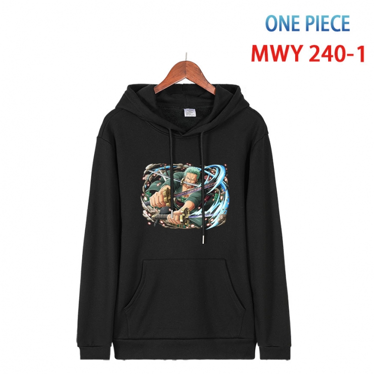 One Piece Cotton Hooded Patch Pocket Sweatshirt from S to 4XL   MWY-240-1