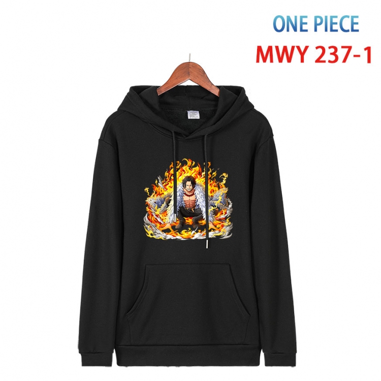 One Piece Cotton Hooded Patch Pocket Sweatshirt from S to 4XL  MWY-237-1