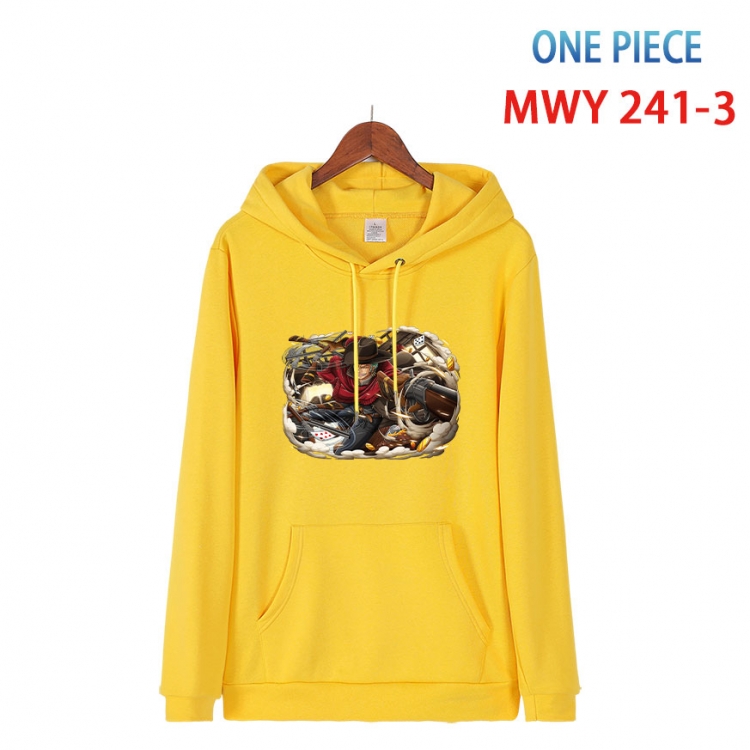 One Piece Cotton Hooded Patch Pocket Sweatshirt from S to 4XL  MWY-241-3