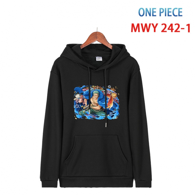 One Piece Cotton Hooded Patch Pocket Sweatshirt from S to 4XL  MWY-242-1