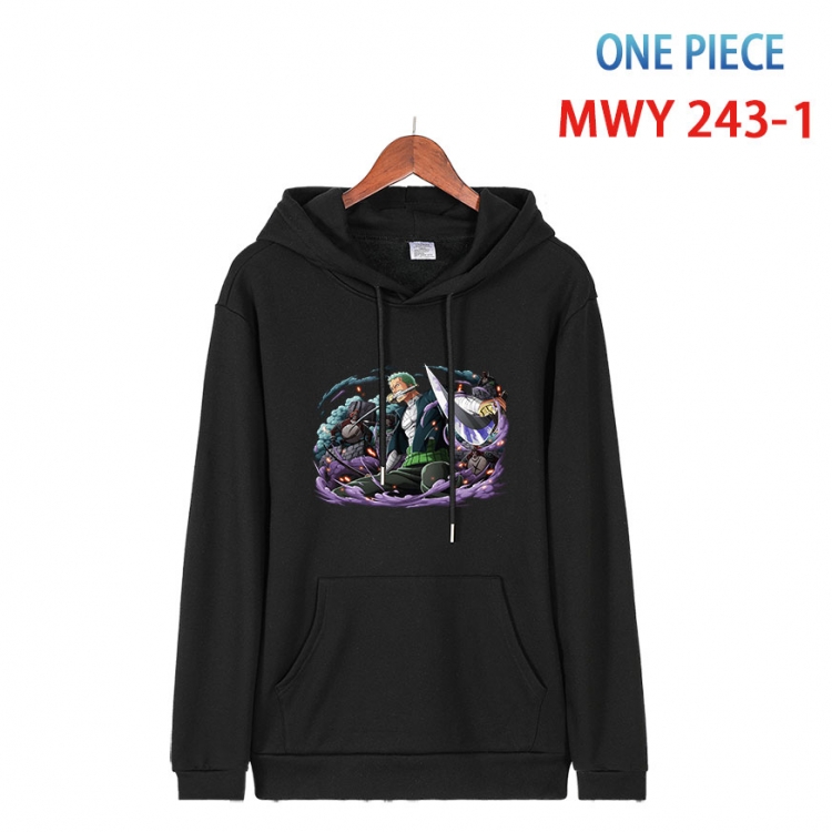 One Piece Cotton Hooded Patch Pocket Sweatshirt from S to 4XL  MWY-243-1