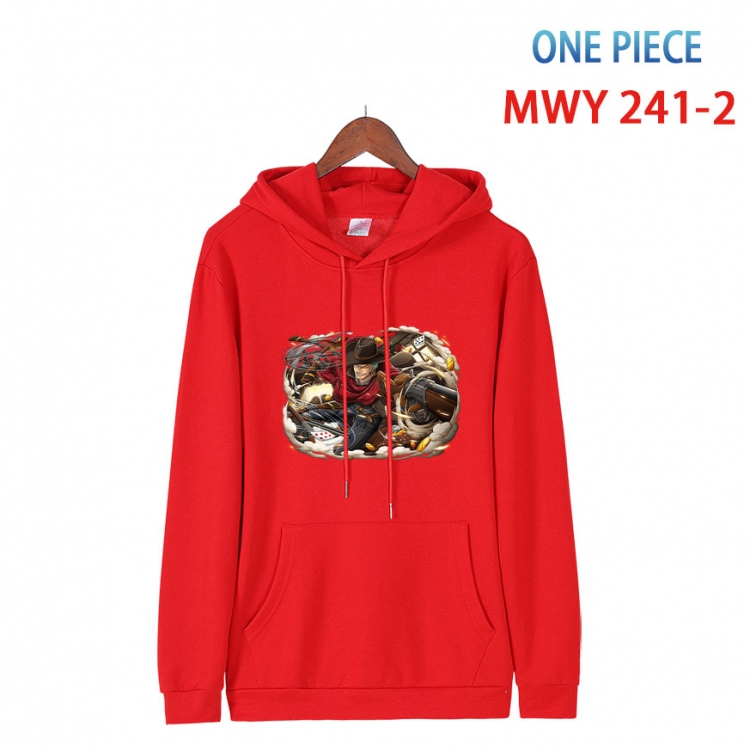 One Piece Cotton Hooded Patch Pocket Sweatshirt from S to 4XL  MWY-241-2