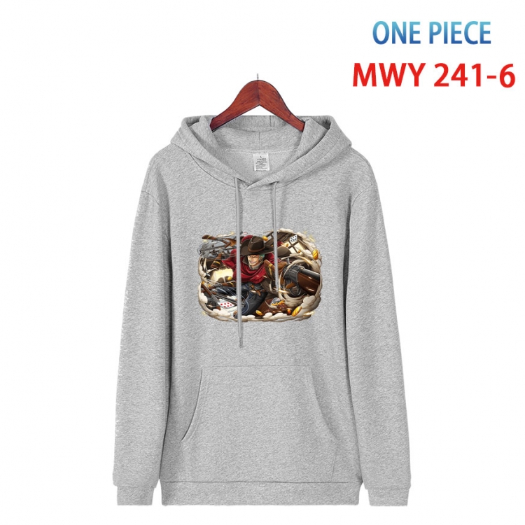 One Piece Cotton Hooded Patch Pocket Sweatshirt from S to 4XL  MWY-241-6