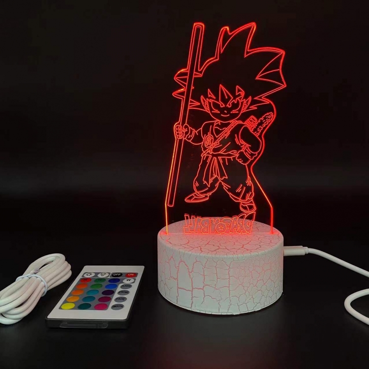  DRAGON BALL  creative visualization lamp  Standing Plates white cracked base 205x143x59mm