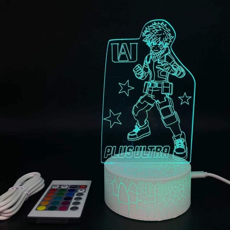 My Hero Academia creative visualization lamp  Standing Plates white cracked base 205x143x59mm