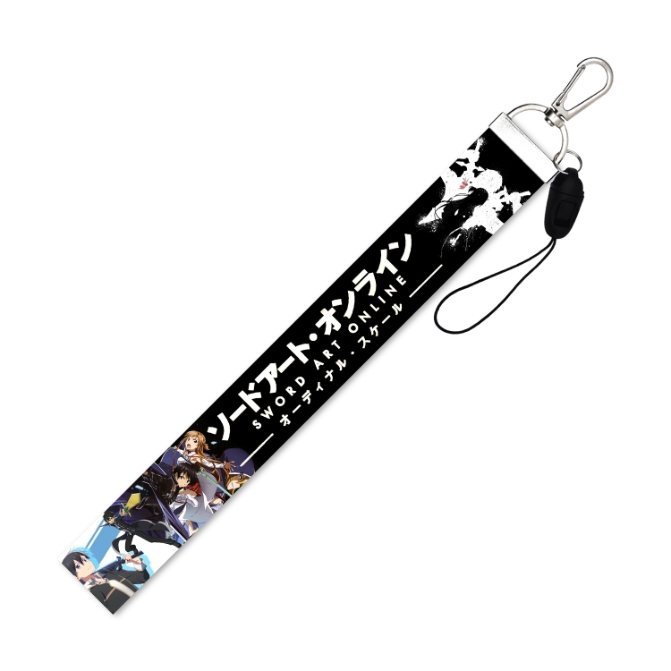 Sword Art Online Silver buckle lanyard mobile phone rope 22.5CM a set price for 10 pcs
