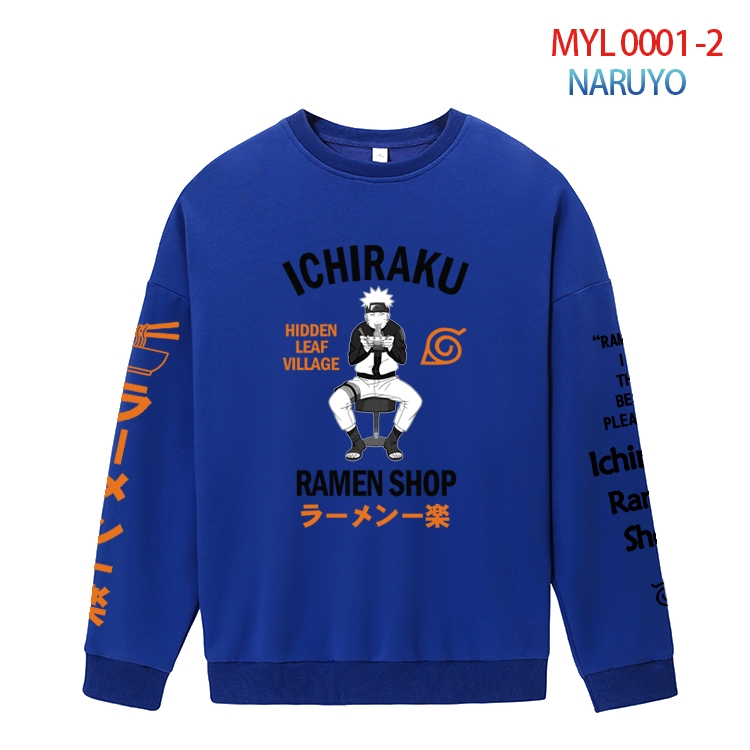 Naruto Anime peripheral pure cotton round neck sweater from S to 4XL MQY-0001-2