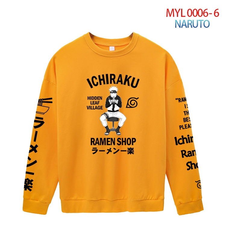 Naruto Anime peripheral pure cotton round neck sweater from S to 4XL MQY-0001-6