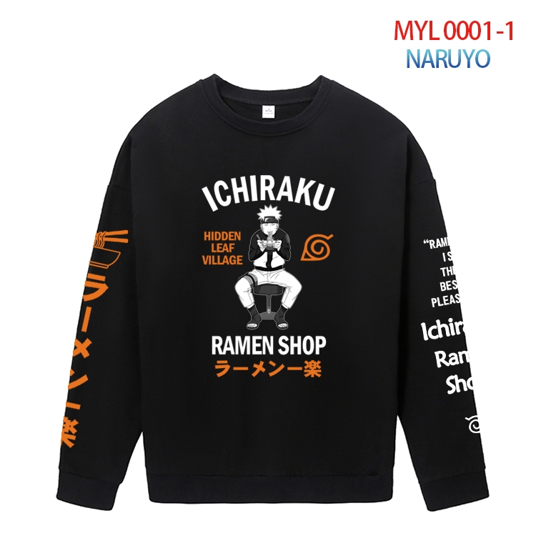 Naruto Anime peripheral pure cotton round neck sweater from S to 4XL MQY-0001-1