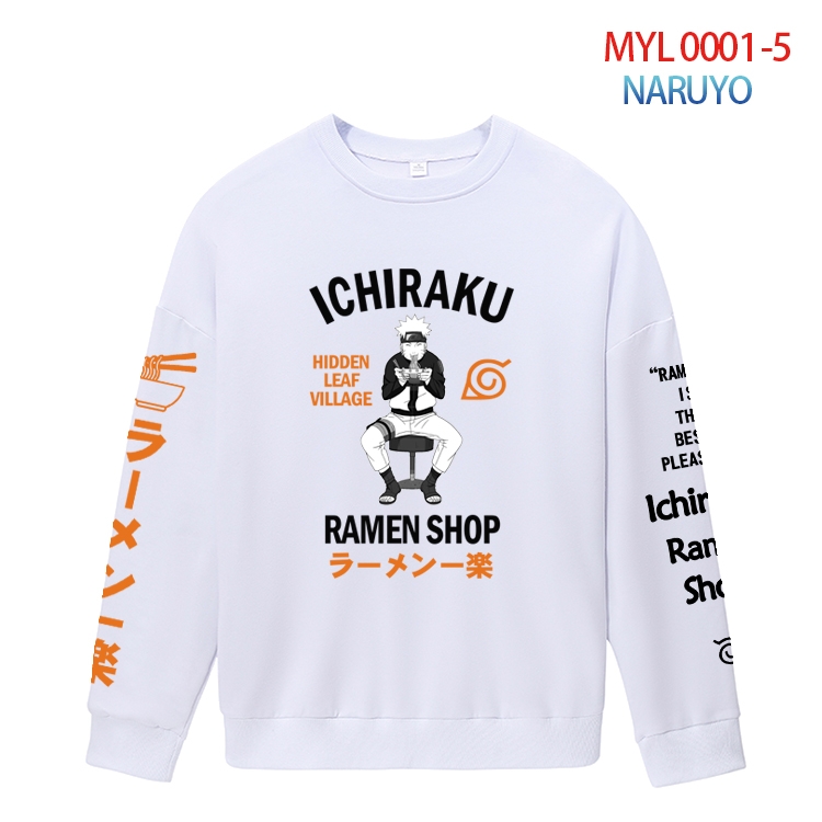 Naruto Anime peripheral pure cotton round neck sweater from S to 4XL MQY-0001-5