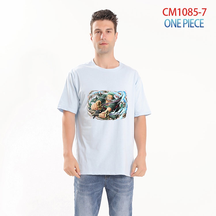 One Piece Printed short-sleeved cotton T-shirt from S to 4XL CM 1085 7