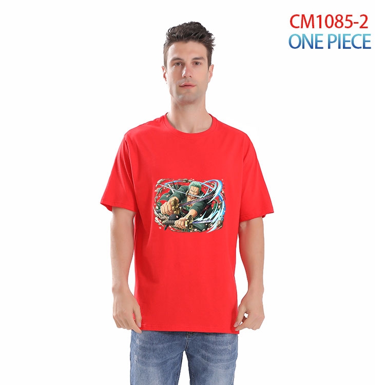 One Piece Printed short-sleeved cotton T-shirt from S to 4XL CM 1085 2