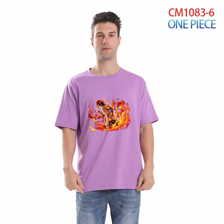 One Piece Printed short-sleeved cotton T-shirt from S to 4XL CM 1083 6