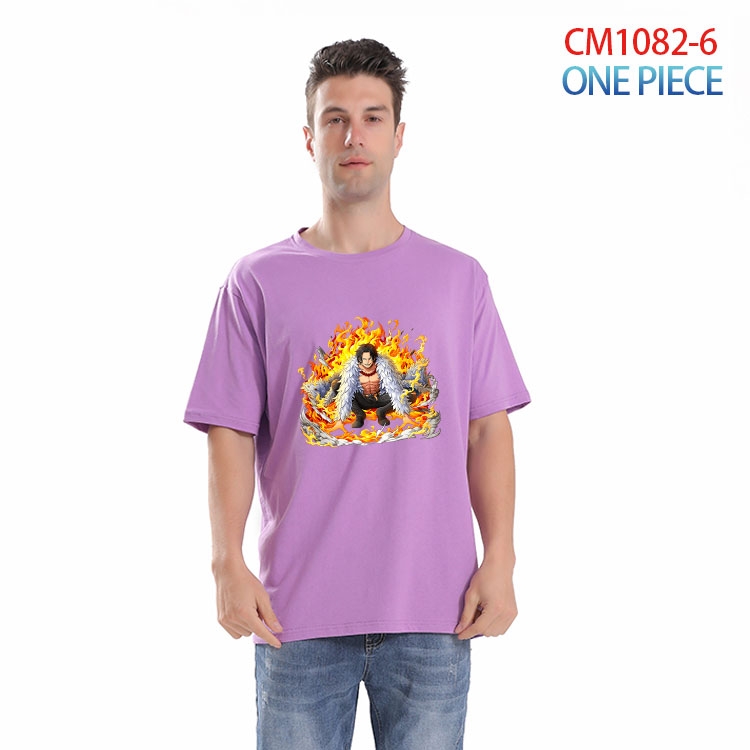 One Piece Printed short-sleeved cotton T-shirt from S to 4XL CM 1082 6
