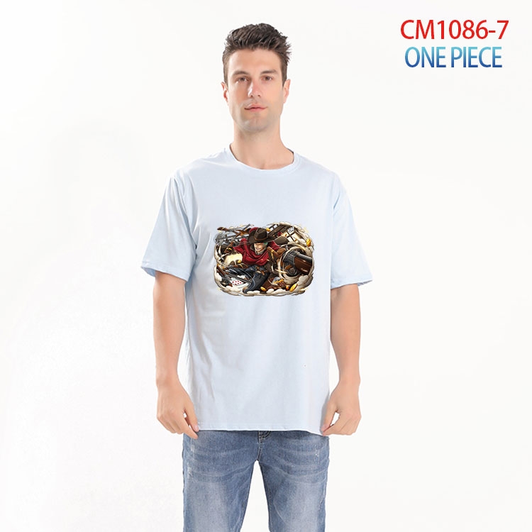 One Piece Printed short-sleeved cotton T-shirt from S to 4XL CM 1086 7