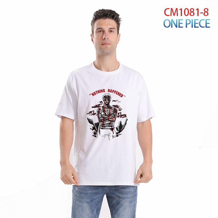 One Piece Printed short-sleeved cotton T-shirt from S to 4XL CM 1081 8