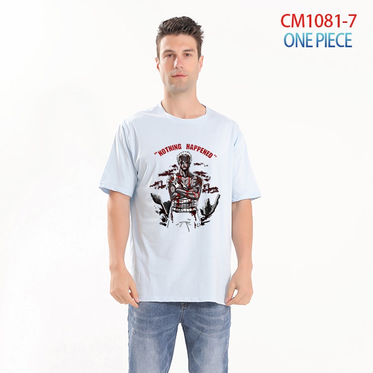 One Piece Printed short-sleeved cotton T-shirt from S to 4XL CM 1081 7