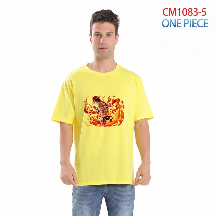 One Piece Printed short-sleeved cotton T-shirt from S to 4XL CM 1083 5